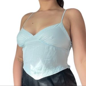 Adorable, dainty light blue tank.